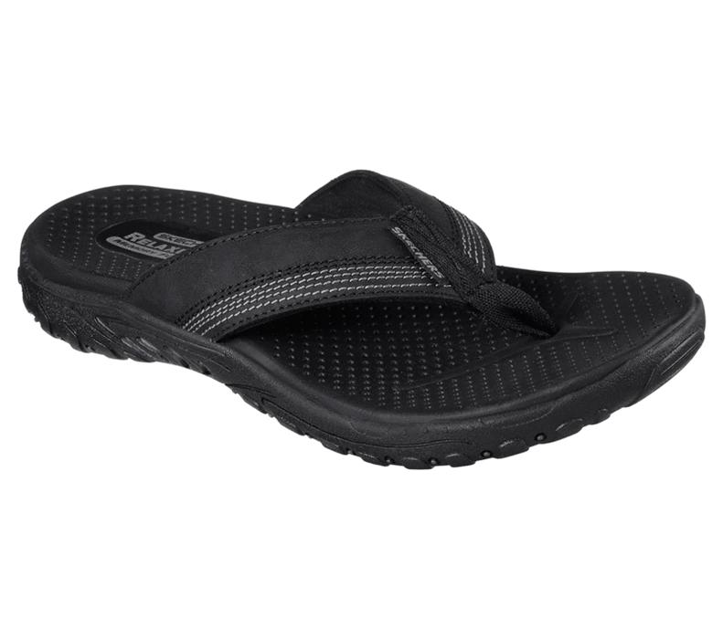 Skechers Relaxed Fit: Reggae - Cobano - Mens Flip Flops Black [AU-CM6435]